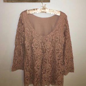 American Rag Vintage Boho Lace Mini Low Back Dress
